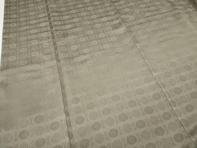 平和屋着物●上質なお召　吉祥花地紋　胡桃染色　正絹　逸品　CABB6101ut 平和屋着物○上質なお召 吉祥花地紋 胡桃染色 正絹 逸品 CABB6101ut