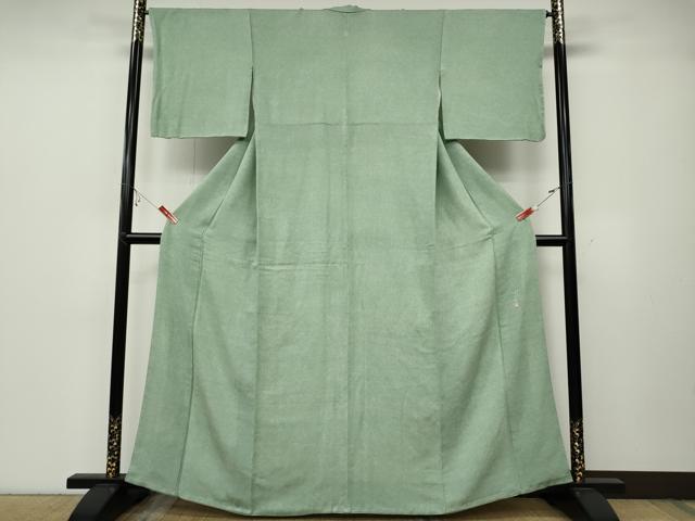 平和屋着物○江戸小紋 青木茂 鮫小紋柄 鬼しぼ縮緬 正絹 逸品