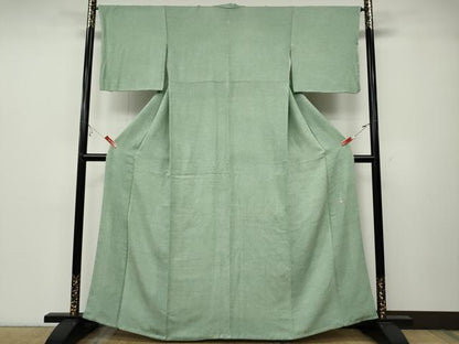 平和屋着物●江戸小紋　青木茂　鮫小紋柄　鬼しぼ縮緬　正絹　逸品　CABB6102ut