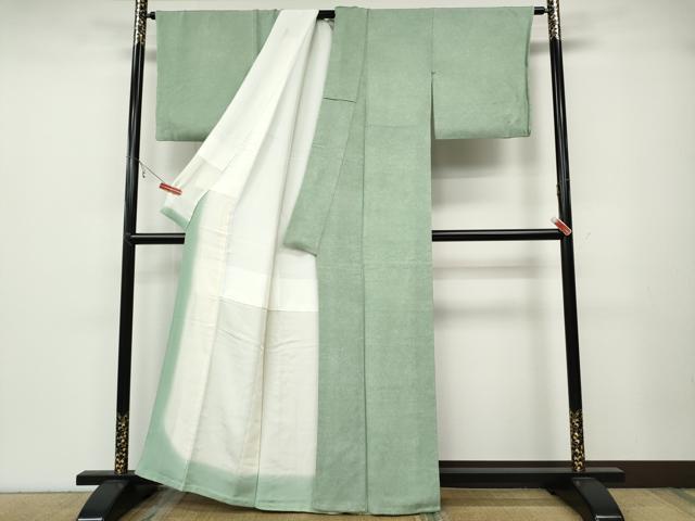 平和屋着物●江戸小紋　青木茂　鮫小紋柄　鬼しぼ縮緬　正絹　逸品　CABB6102ut