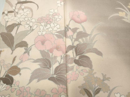 平和屋着物●訪問着 草花文 暈し染め 正絹 逸品 CABB6107ut