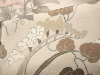 平和屋着物●訪問着 草花文 暈し染め 正絹 逸品 CABB6107ut