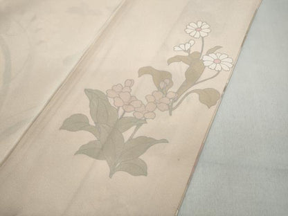 平和屋着物●訪問着 草花文 暈し染め 正絹 逸品 CABB6107ut