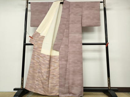平和屋着物▼虹色創家　本郷大田子　小紋　横段霞文　暈し染め　正絹　逸品　CABB6117ut