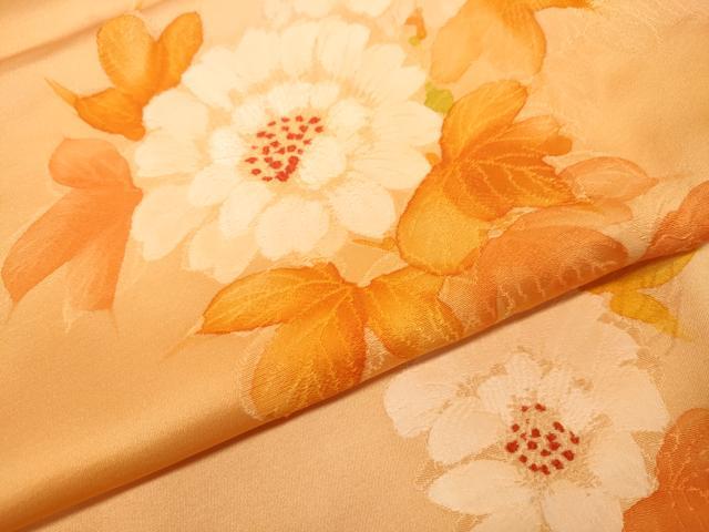 平和屋着物▼上質な小紋　地紋起こし　枝花文　暈し染め　正絹　逸品　CABB6140ut