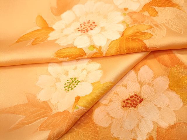 平和屋着物▼上質な小紋　地紋起こし　枝花文　暈し染め　正絹　逸品　CABB6140ut