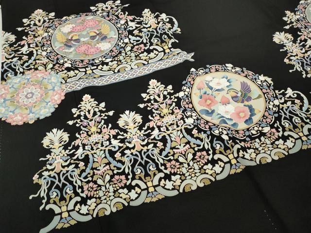 黒留袖➕長襦袢フルセット　着物　正絹　作家物　豪華　友禅染　鳳凰　更紗 p2 黒留袖➕長襦袢フルセット着物正絹作家物豪華友禅染鳳凰更紗 p2