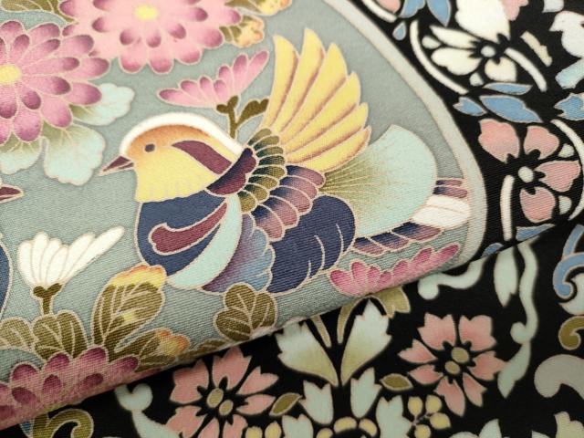 黒留袖➕長襦袢フルセット　着物　正絹　作家物　豪華　友禅染　鳳凰　更紗 p2 黒留袖➕長襦袢フルセット着物正絹作家物豪華友禅染鳳凰更紗 p2