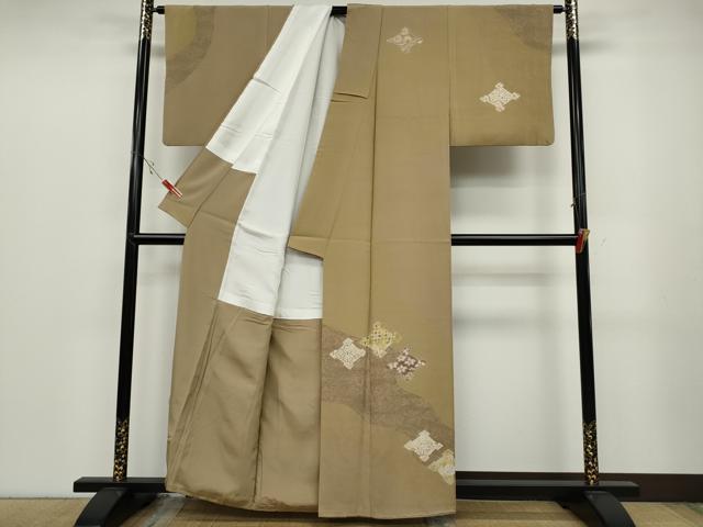 平和屋着物●訪問着　松皮菱花文　正絹　逸品　CABB6169ut