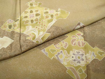 平和屋着物●訪問着　松皮菱花文　正絹　逸品　CABB6169ut