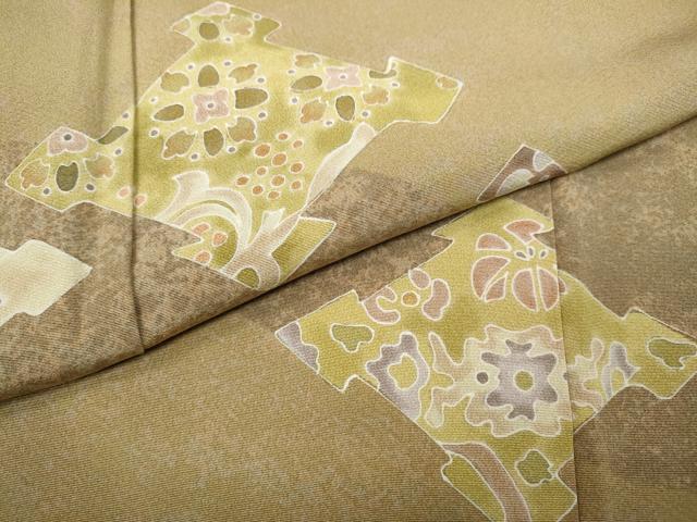 平和屋着物●訪問着　松皮菱花文　正絹　逸品　CABB6169ut