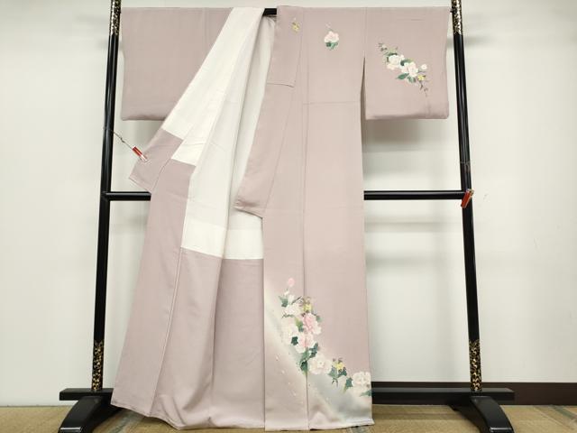 平和屋着物●本加賀友禅作家　奥田勝将　訪問着　枝花文　正絹　逸品　CABB6186ut