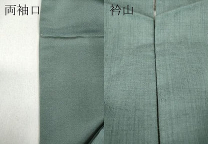 平和屋着物●本場結城紬　重要無形文化財　湊鼠色　正絹　逸品　CABB6187ut