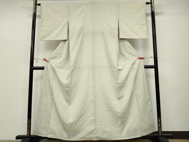 平和屋着物●本塩沢　十字絣　正絹　逸品　CABB6201ut