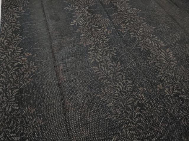 平和屋着物●本場大島紬　9マルキ　草花間道　正絹　逸品　未使用　CABB6203ut