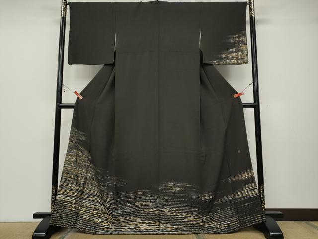 平和屋着物●訪問着　作家物　霞文　金銀糸　正絹　逸品　CABB6206ut
