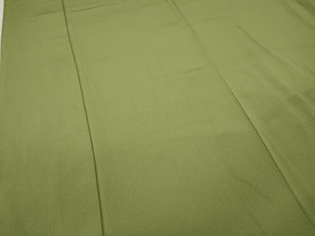 平和屋着物●上質な色無地　抹茶色　正絹　逸品　CABB6209ut 平和屋着物○上質な色無地 抹茶色 正絹 逸品 CABB6209ut