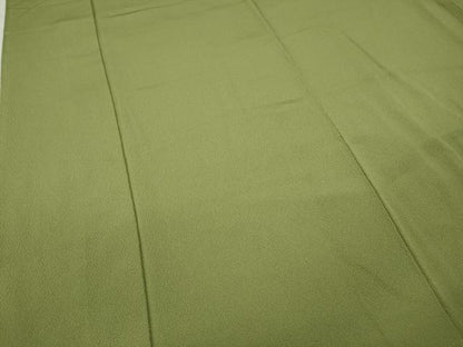 平和屋着物●上質な色無地　抹茶色　正絹　逸品　CABB6209ut