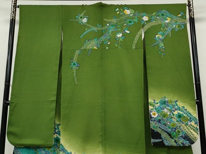 平和屋着物●豪華振袖　作家物　辻が花　絞り　暈し染め　金彩　正絹　逸品　CABB6211ut