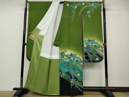 平和屋着物●豪華振袖　作家物　辻が花　絞り　暈し染め　金彩　正絹　逸品　CABB6211ut