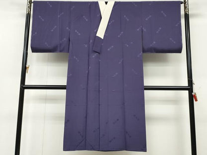 平和屋着物●長襦袢　無双仕立て　漢方染　江戸紫色　正絹　逸品　未使用　CABB6213ut