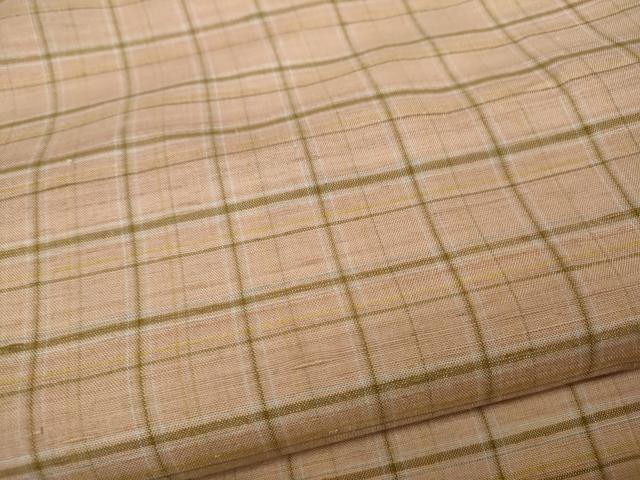 平和屋着物●上質な紬　格子柄　正絹　逸品　CABB6222ut 平和屋着物○上質な紬 格子柄 正絹 逸品 CABB6222utの通販 by 平和屋