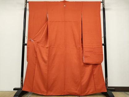 平和屋着物●豪華振袖　照柿色　正絹　逸品　CABB6234ut