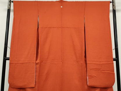 平和屋着物●豪華振袖　照柿色　正絹　逸品　CABB6234ut