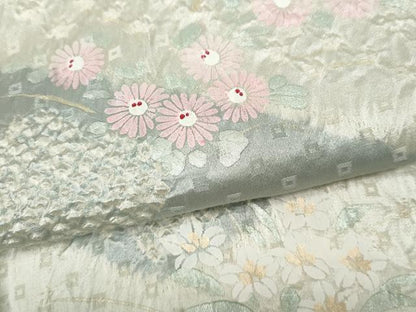 平和屋着物●訪問着　絞り　松皮菱草花文　正絹　逸品　未使用　CABB6240ut