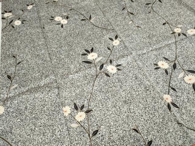 平和屋着物●上質な小紋　枝花文　たたき染め　金彩　正絹　逸品　CABB6241ut