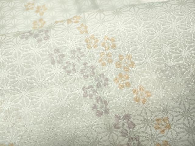 平和屋着物●長襦袢　無双仕立て　舞花文　暈し染め　半衿刺繍　正絹　逸品　CABB6253ut