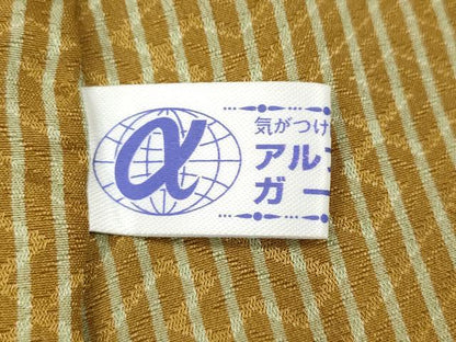 平和屋着物●長襦袢　袷　縞　正絹　逸品　未使用　CABB6259ut