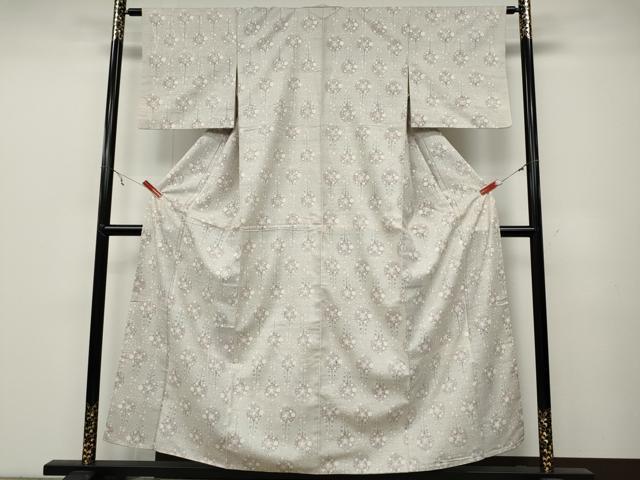 平和屋着物●上質な紬　舞花文　正絹　逸品　CABB6260ut