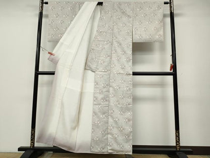 平和屋着物●上質な紬　舞花文　正絹　逸品　CABB6260ut