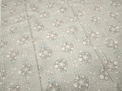 平和屋着物●上質な紬　舞花文　正絹　逸品　CABB6260ut