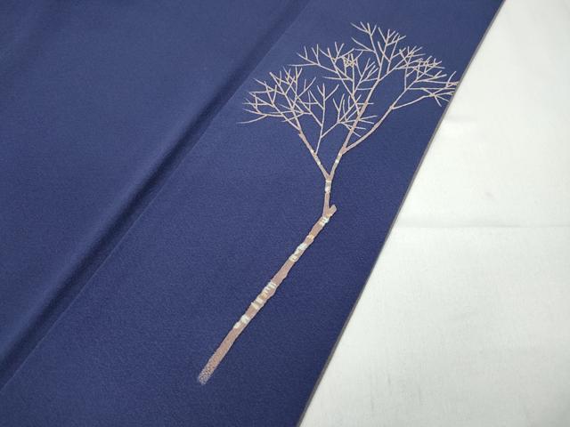 平和屋着物●訪問着　作家物　手描き　休み鳥　暈し染め　正絹　逸品　CABB6261ut