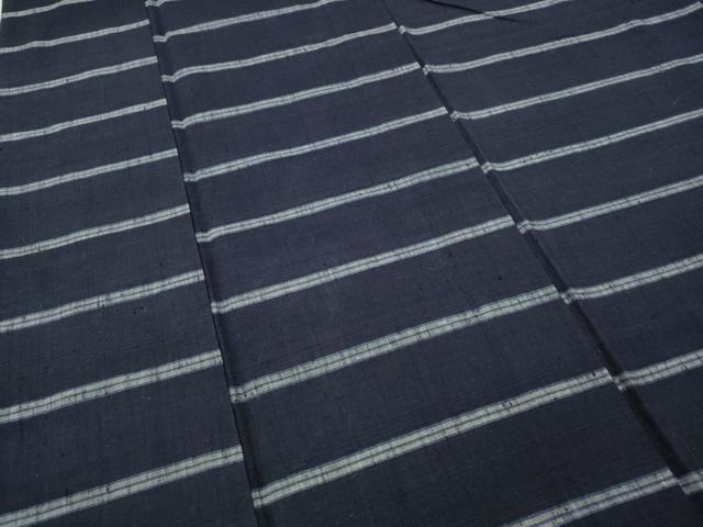 平和屋着物□上質な紬 横段文 正絹 逸品 DAAX8014du