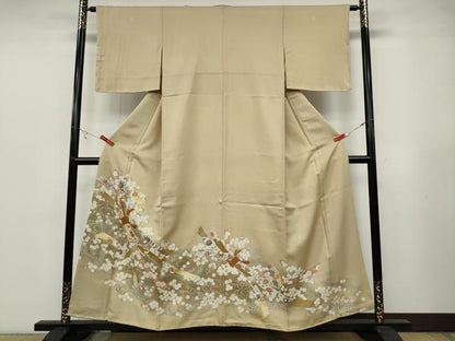 平和屋着物●豪華色留袖　駒刺繍　束ね熨斗花文　暈し染め　金彩　三越扱い　正絹　逸品　CABB6267ut