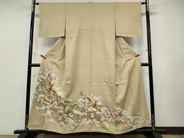 平和屋着物●豪華色留袖　駒刺繍　束ね熨斗花文　暈し染め　金彩　三越扱い　正絹　逸品　CABB6267ut
