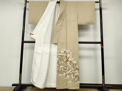 平和屋着物●豪華色留袖　駒刺繍　束ね熨斗花文　暈し染め　金彩　三越扱い　正絹　逸品　CABB6267ut