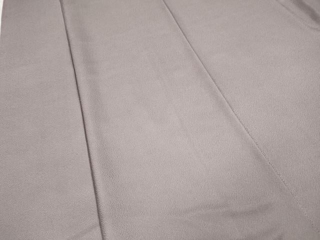 平和屋着物●上質な色無地　霞地紋　薄柿色　ロング丈　正絹　逸品　CABB6268ut