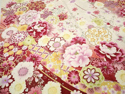 平和屋着物●豪華振袖　刺繍　花蝶文　銀通し地　正絹　逸品　CABB6270ut