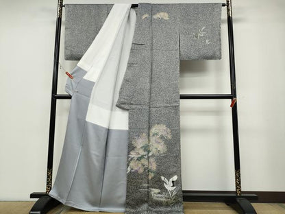 平和屋着物●訪問着　琳派　松竹梅　たたき染め　金銀彩　さが美扱い　正絹　逸品　CABB6274ut