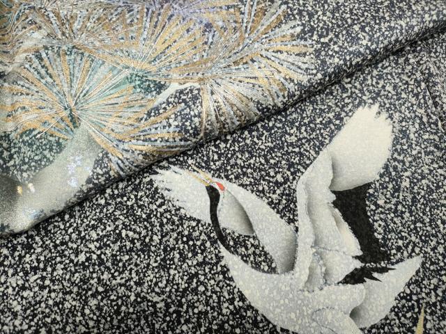 平和屋着物●訪問着　琳派　松竹梅　たたき染め　金銀彩　さが美扱い　正絹　逸品　CABB6274ut