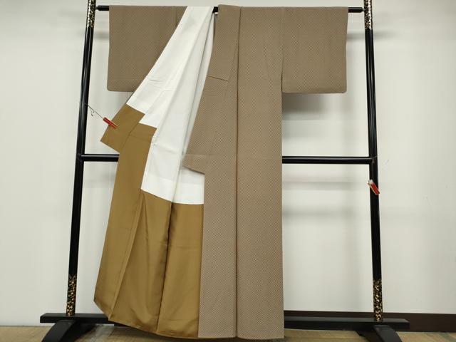 平和屋着物●江戸小紋　分銅　正絹　逸品　CABB6277ut