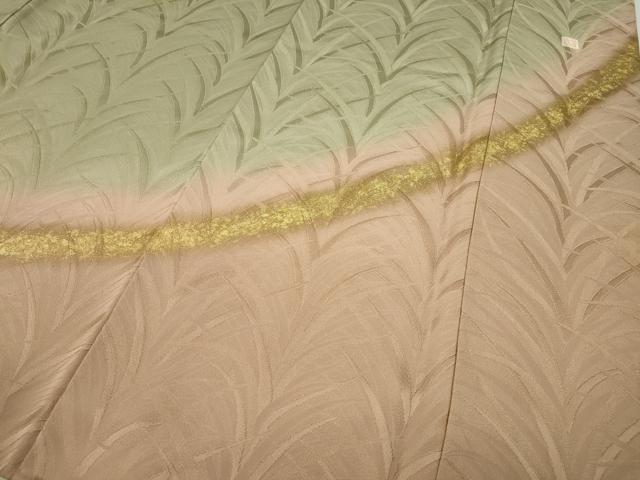 平和屋着物●皇室献上作家　北出与三郎　訪問着　草木地紋　暈し染め　金彩　正絹　逸品　CABB6278ut