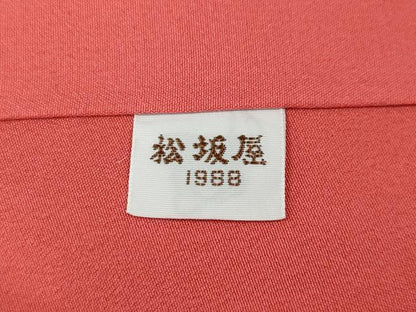 平和屋着物●上質な小紋　舞花文　黒地　金彩　松坂屋扱い　正絹　逸品　CABB6281ut