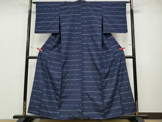 平和屋着物●上質な小紋　めがね織　正絹　逸品　CABB6283ut