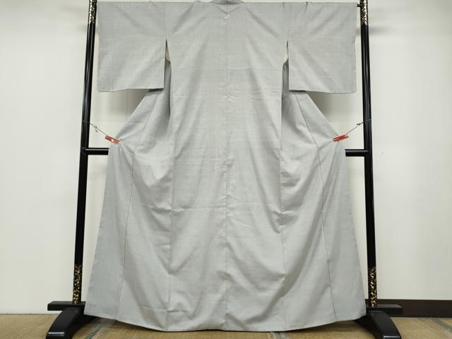 平和屋着物●結城紬　白梅鼠色　正絹　逸品　CABB6284ut 平和屋着物○結城紬 白梅鼠色 正絹 逸品 CABB6284ut