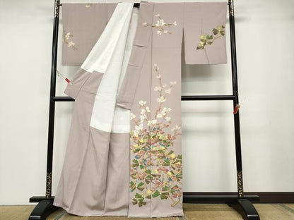 平和屋着物●京友禅作家　高瀬川美紀　訪問着　枝花文　正絹　逸品　CABB6285ut